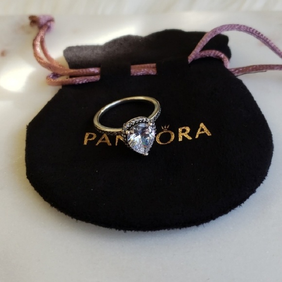 New Pandora RADIANT TEARDROP RING - Picture 3 of 4